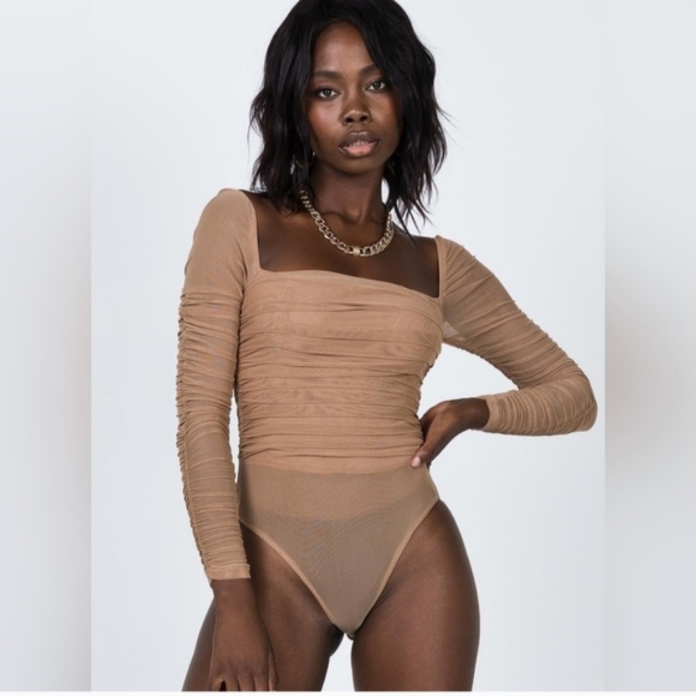 Princess Polly Delany Bodysuit Beige Size 10 US NWOT